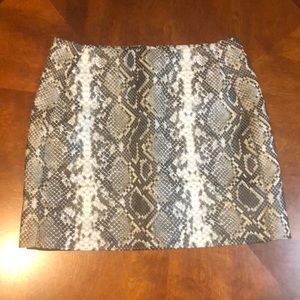 Piper & Jane Croco Snakeskin Faux Leather Mini Skirt Small NWT